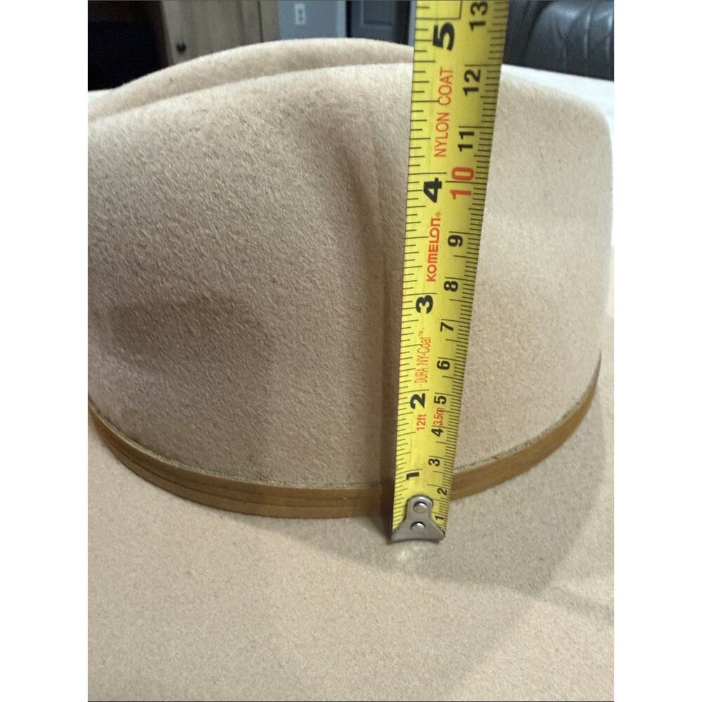 Patina The Aria Tan Wool Fedora Western Hat Handcrafted Wide Brim L - Picture 9 of 9